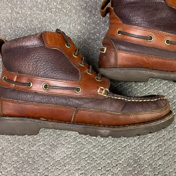 LL Bean Allagash Bison Chukka Boots Men's 9 D Brown Leather 273824 - Picture 2 of 15